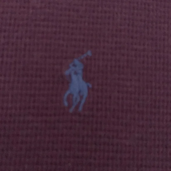 Ralph Lauren polo thermal long sleeve.   100% cotton Tee shirt in purple. - Picture 3 of 5